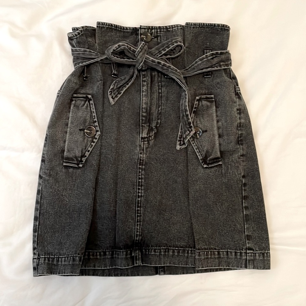 Black Denim Skirt